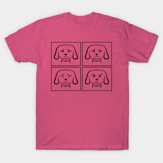 Dog's facial expressions T-Shirt by PallKris